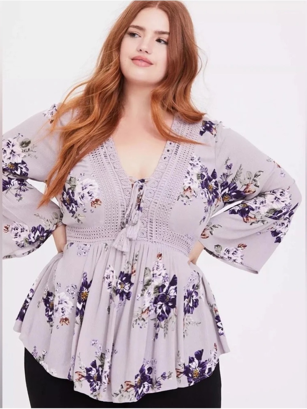 Torrid 4X Bundle – 4 Boho Floral & Flowy Blouses | Plus Size Spring Tops - Picture 6 of 10